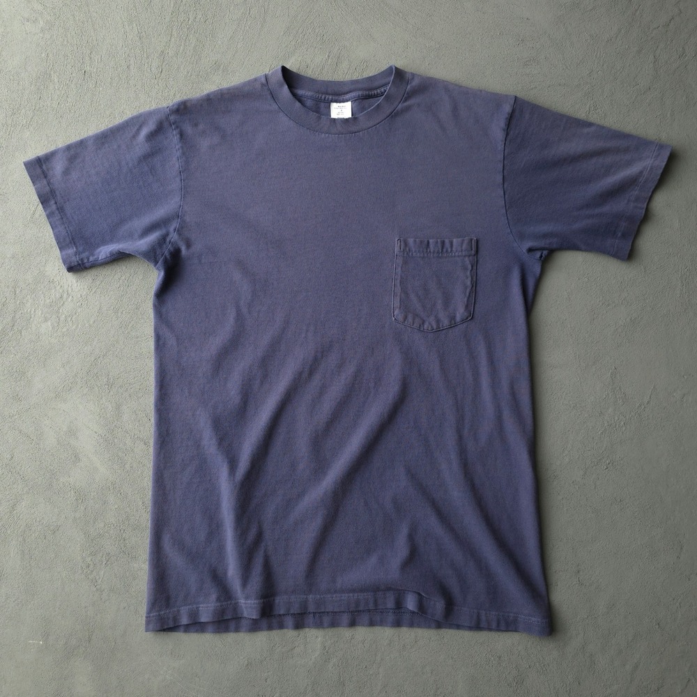 Vintage 90s Towncraft Pocket T-shirt L Navy Blue Made in USA JCPenney